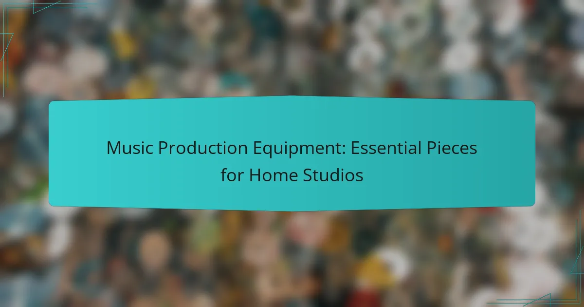 Music Production Equipment: Essential Pieces for Home Studios