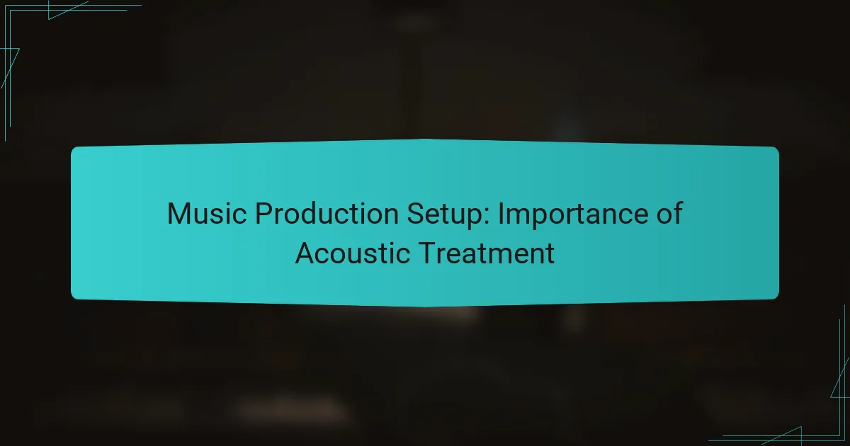 Music Production Setup: Importance of Acoustic Treatment
